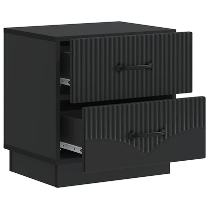 vidaXL Bedside Cabinet Black 43 x 34.5 x 44.5 cm Engineered Wood