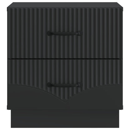 vidaXL Bedside Cabinet Black 43 x 34.5 x 44.5 cm Engineered Wood