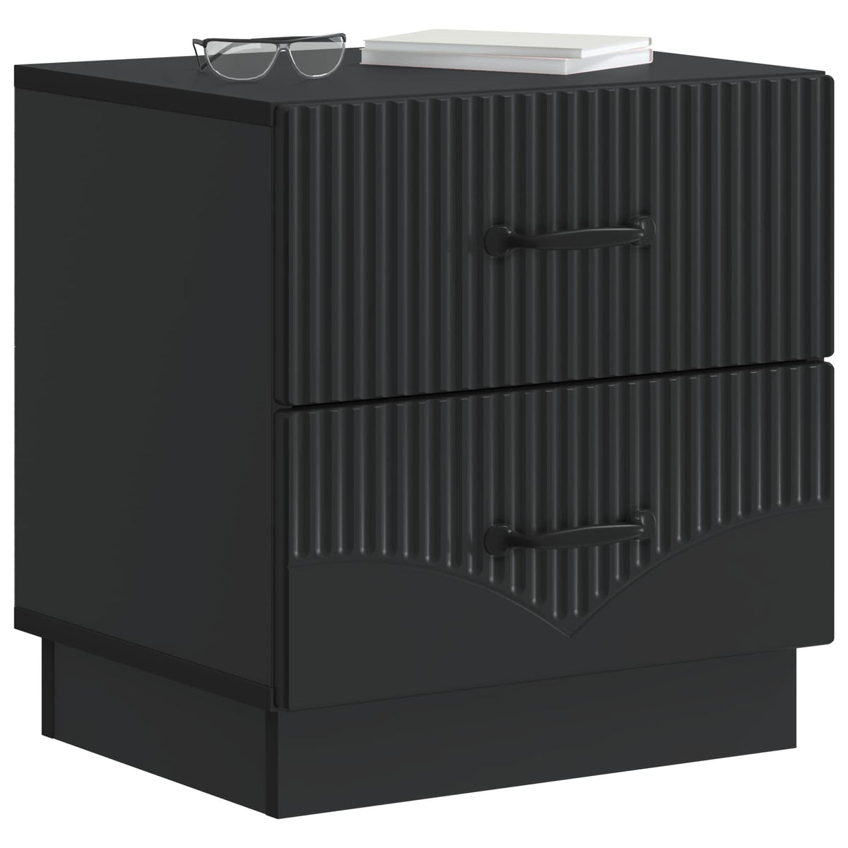 vidaXL Bedside Cabinet Black 43 x 34.5 x 44.5 cm Engineered Wood
