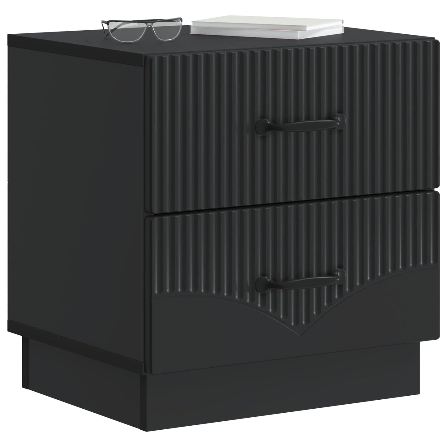 vidaXL Bedside Cabinet Black 43 x 34.5 x 44.5 cm Engineered Wood