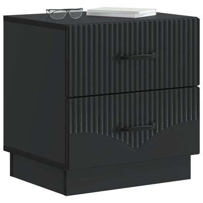 vidaXL Bedside Cabinet Black 43 x 34.5 x 44.5 cm Engineered Wood