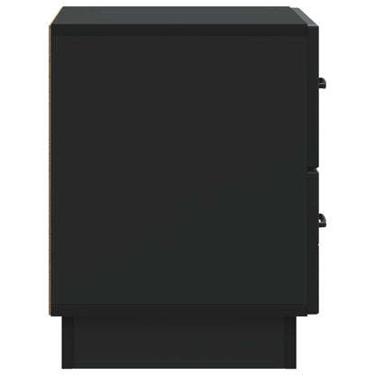 vidaXL Bedside Cabinet Black 43 x 34.5 x 44.5 cm Engineered Wood