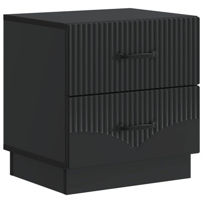 vidaXL Bedside Cabinet 2 pcs Black 43 x 34.5 x 44.5 cm Engineered Wood