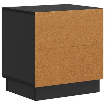vidaXL Bedside Cabinet 2 pcs Black 43 x 34.5 x 44.5 cm Engineered Wood