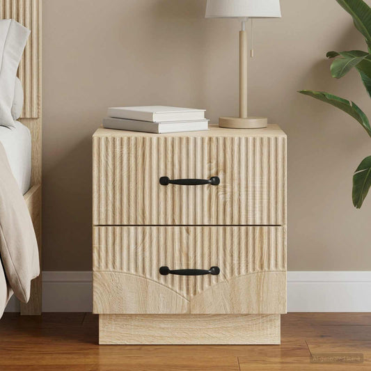 vidaXL Bedside Cabinet Sonoma Oak 43 x 34.5 x 44.5 cm Engineered Wood