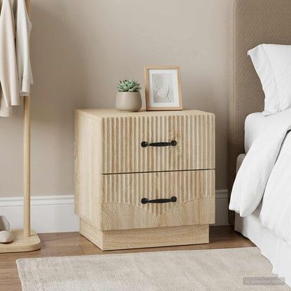 vidaXL Bedside Cabinet 2 pcs Sonoma Oak 43 x 34.5 x 44.5 cm