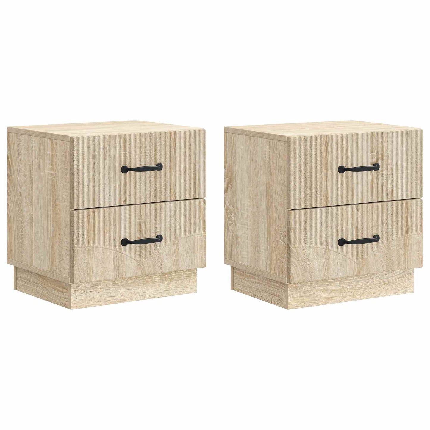 vidaXL Bedside Cabinet 2 pcs Sonoma Oak 43 x 34.5 x 44.5 cm