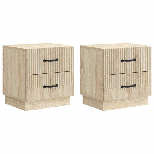 vidaXL Bedside Cabinet 2 pcs Sonoma Oak 43 x 34.5 x 44.5 cm