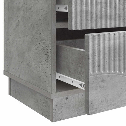 vidaXL Bedside Cabinet with Drawer Concrete Grey 43 x 34.5 x 44.5 cm