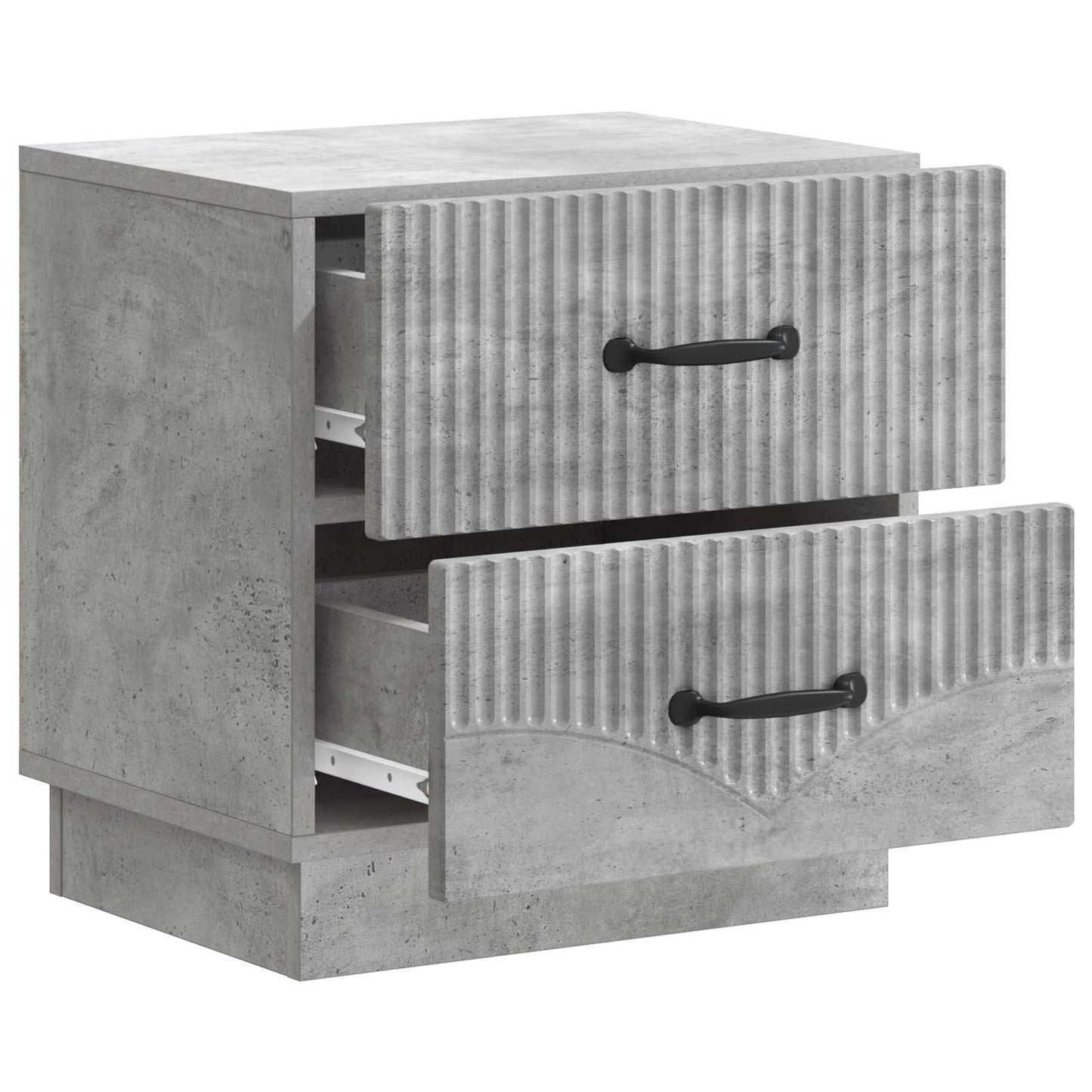 vidaXL Bedside Cabinet with Drawer Concrete Grey 43 x 34.5 x 44.5 cm