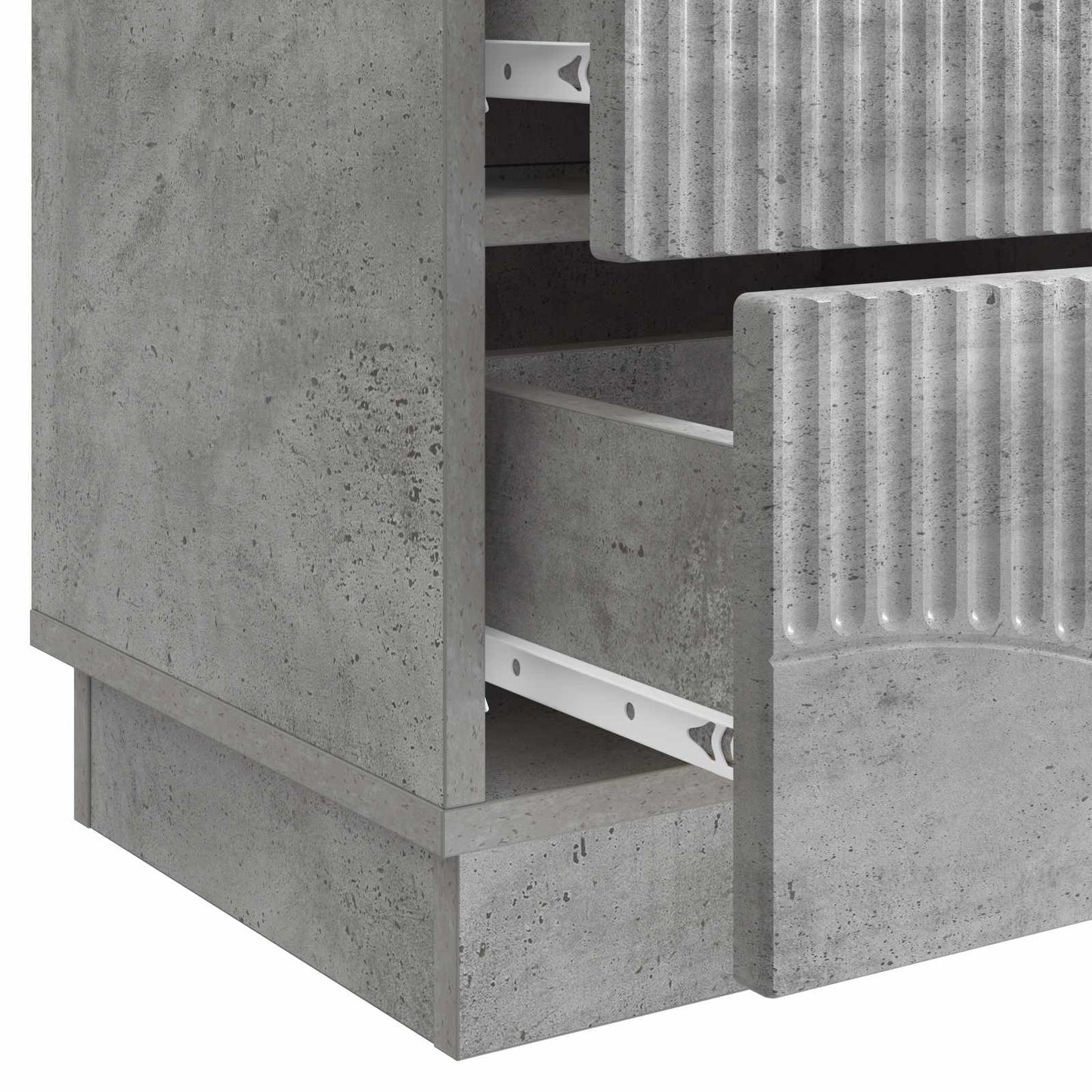 vidaXL Bedside Cabinet 2 pcs Concrete Grey 43 x 34.5 x 44.5 cm