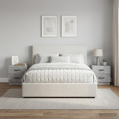 vidaXL Bedside Cabinet 2 pcs Concrete Grey 43 x 34.5 x 44.5 cm