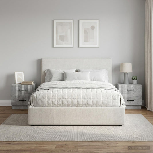 vidaXL Bedside Cabinet 2 pcs Concrete Grey 43 x 34.5 x 44.5 cm