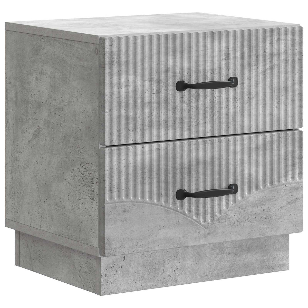 vidaXL Bedside Cabinet 2 pcs Concrete Grey 43 x 34.5 x 44.5 cm