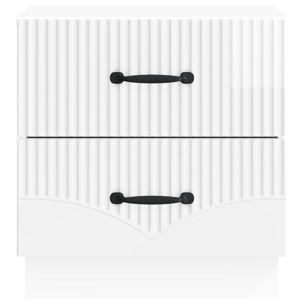 vidaXL Bedside Cabinet High Gloss White 43 x 34.5 x 44.5 cm