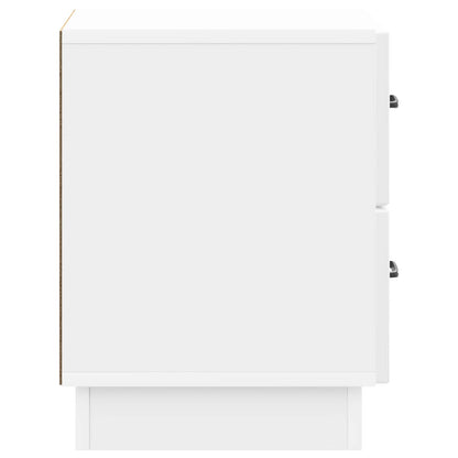 vidaXL Bedside Cabinet 2 pcs High Gloss White 43 x 34.5 x 44.5 cm
