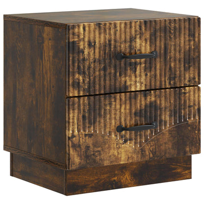 vidaXL Bedside Cabinet 2 pcs Smoked Oak 43 x 34.5 x 44.5 cm
