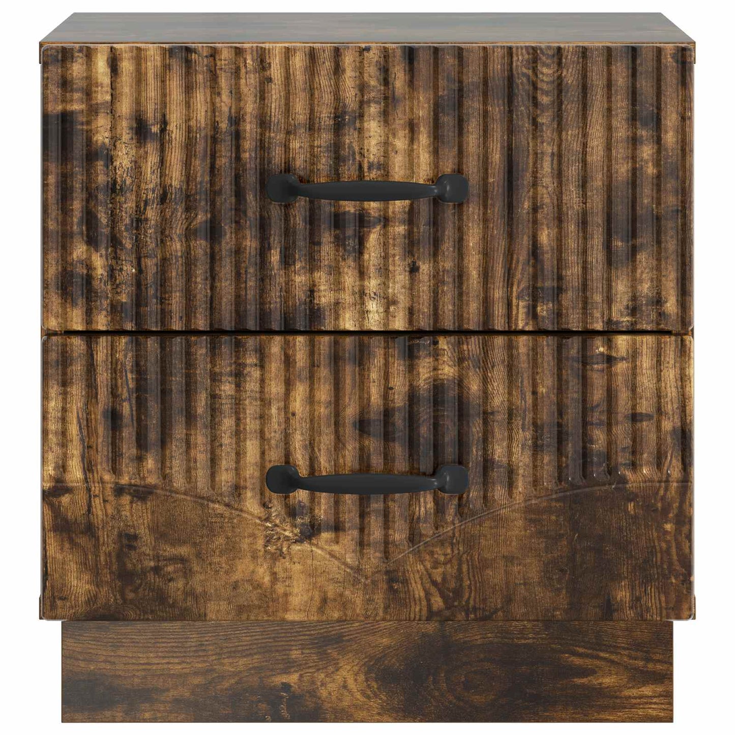 vidaXL Bedside Cabinet 2 pcs Smoked Oak 43 x 34.5 x 44.5 cm