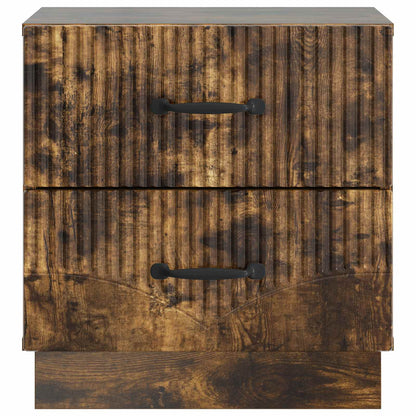 vidaXL Bedside Cabinet 2 pcs Smoked Oak 43 x 34.5 x 44.5 cm