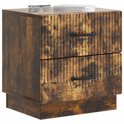 vidaXL Bedside Cabinet 2 pcs Smoked Oak 43 x 34.5 x 44.5 cm