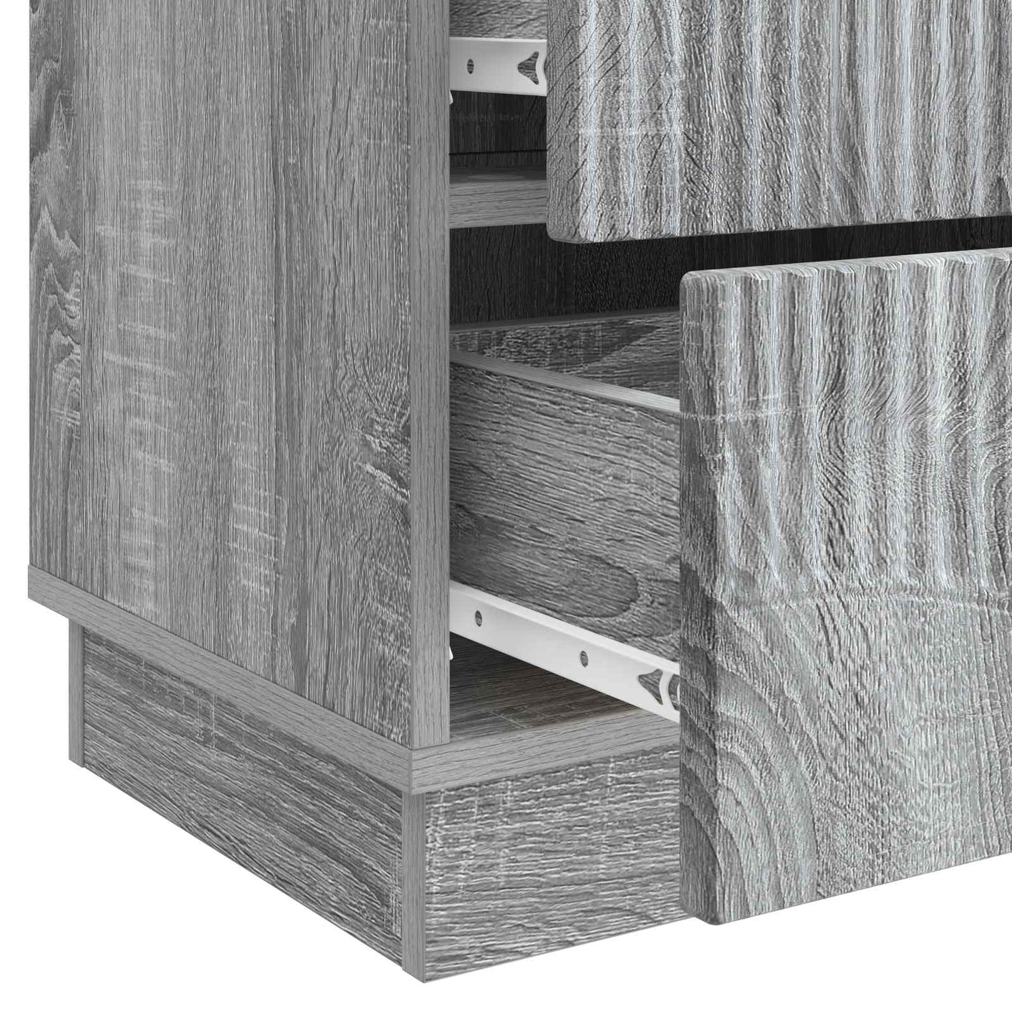 vidaXL Bedside Cabinet 2 pcs Grey Sonoma 43 x 34.5 x 44.5 cm