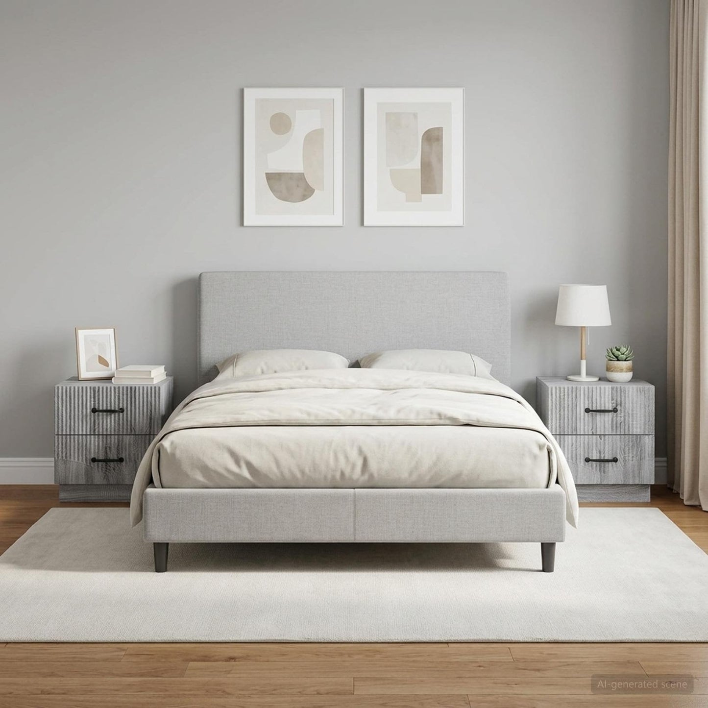 vidaXL Bedside Cabinet 2 pcs Grey Sonoma 43 x 34.5 x 44.5 cm