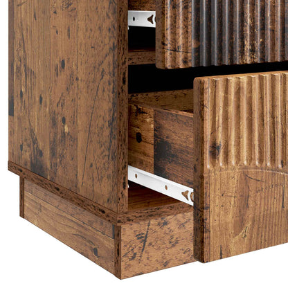 vidaXL Bedside Cabinet Old Wood 43 x 34.5 x 44.5 cm Engineered Wood