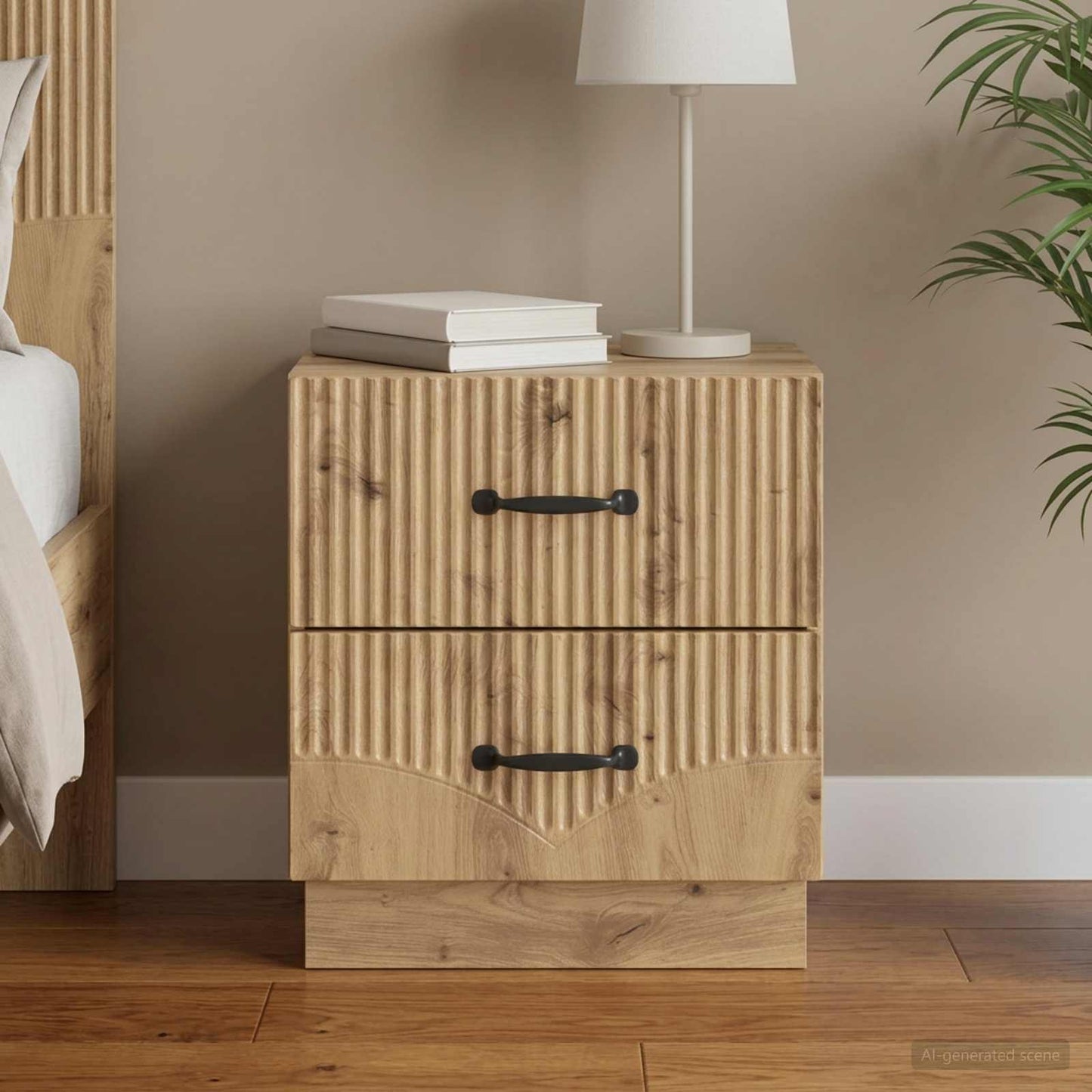 vidaXL Bedside Cabinet Artisan Oak 43 x 34.5 x 44.5 cm Engineered Wood