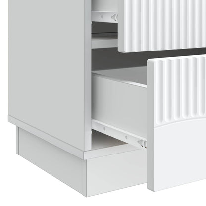 vidaXL Bedside Cabinet White 62 x 34.5 x 44.5 cm Engineered Wood