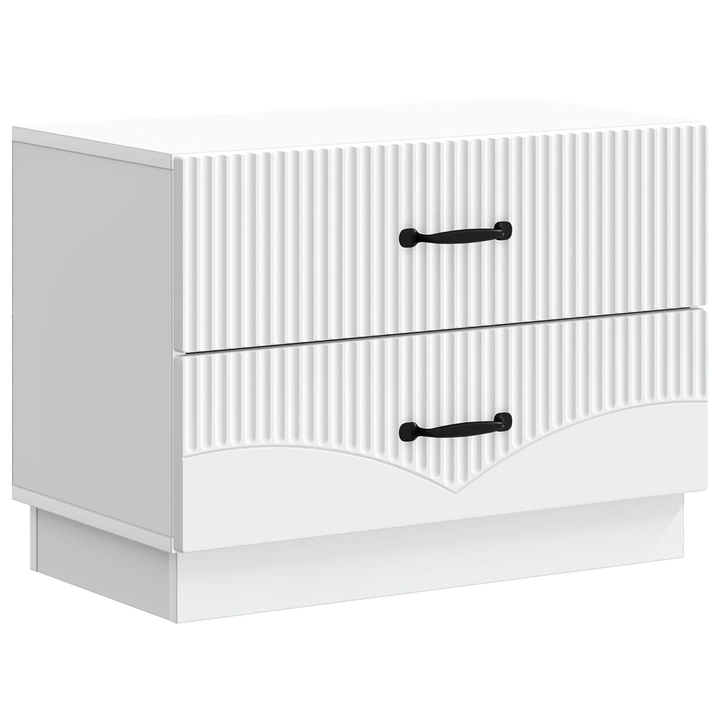 vidaXL Bedside Cabinet White 62 x 34.5 x 44.5 cm Engineered Wood