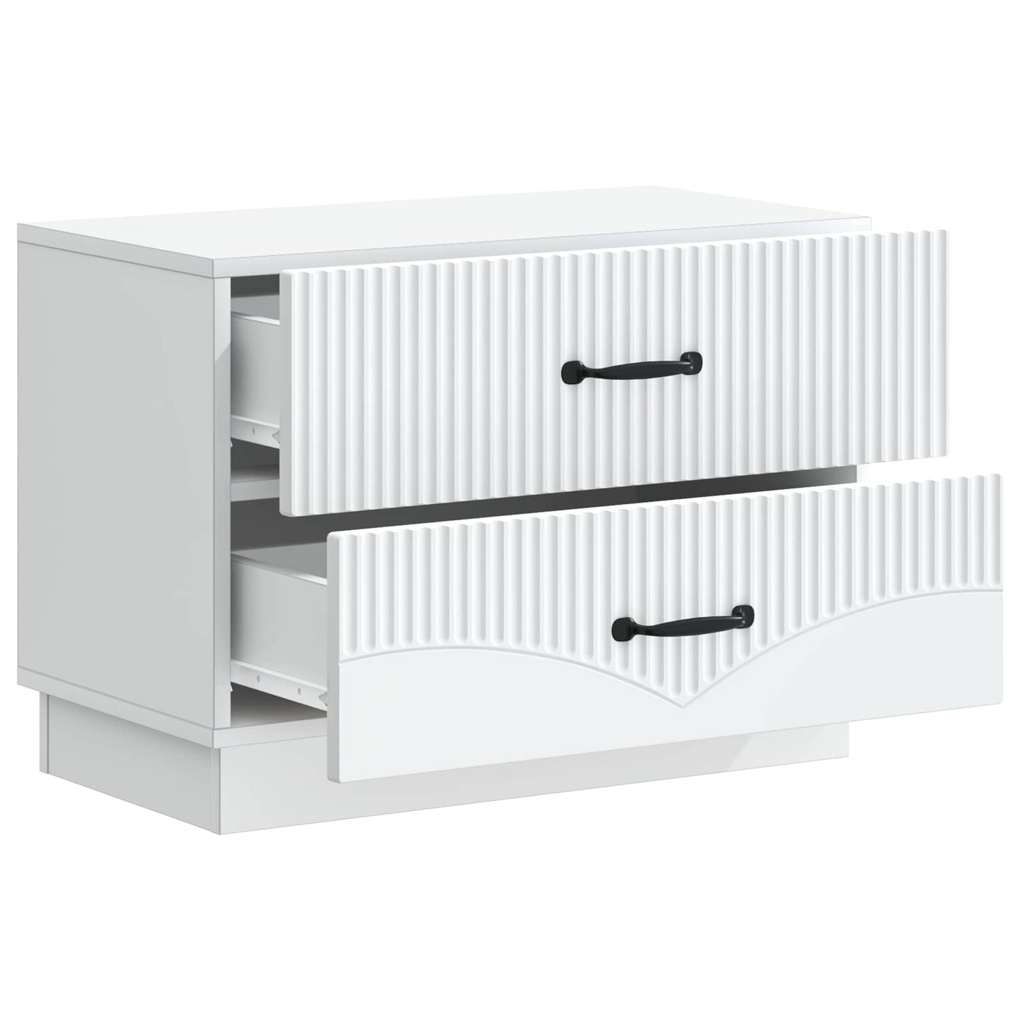 vidaXL Bedside Cabinet White 62 x 34.5 x 44.5 cm Engineered Wood