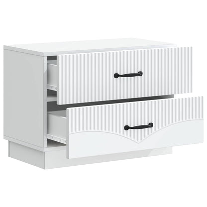 vidaXL Bedside Cabinet White 62 x 34.5 x 44.5 cm Engineered Wood