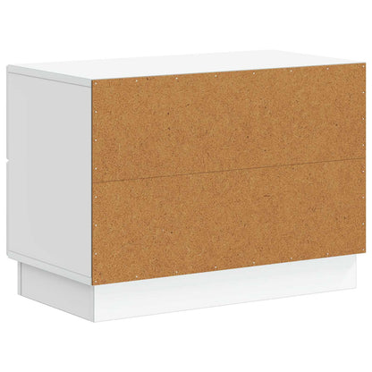 vidaXL Bedside Cabinet White 62 x 34.5 x 44.5 cm Engineered Wood