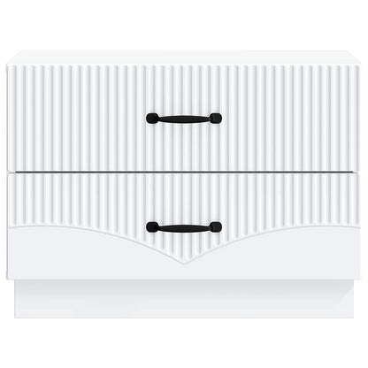 vidaXL Bedside Cabinet White 62 x 34.5 x 44.5 cm Engineered Wood