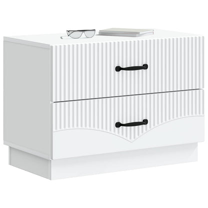 vidaXL Bedside Cabinet White 62 x 34.5 x 44.5 cm Engineered Wood