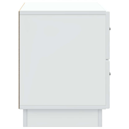 vidaXL Bedside Cabinet White 62 x 34.5 x 44.5 cm Engineered Wood