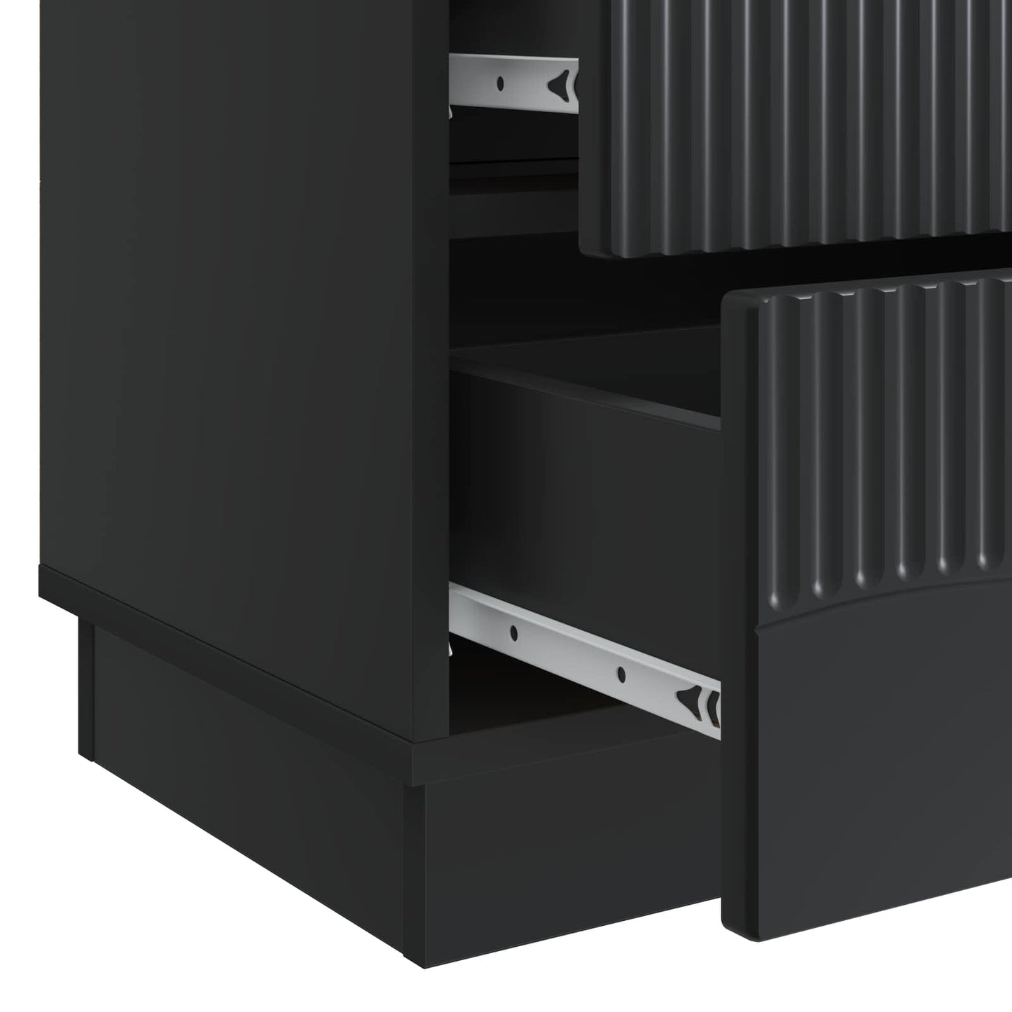 vidaXL Bedside Cabinet Black 62 x 34.5 x 44.5 cm Engineered Wood