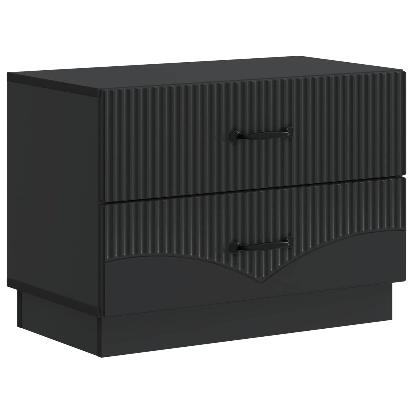 vidaXL Bedside Cabinet Black 62 x 34.5 x 44.5 cm Engineered Wood