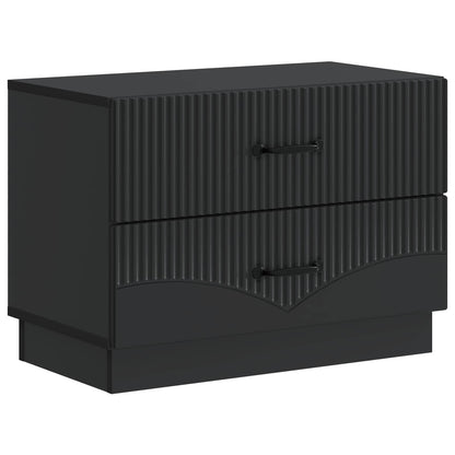 vidaXL Bedside Cabinet Black 62 x 34.5 x 44.5 cm Engineered Wood