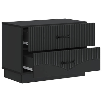 vidaXL Bedside Cabinet Black 62 x 34.5 x 44.5 cm Engineered Wood