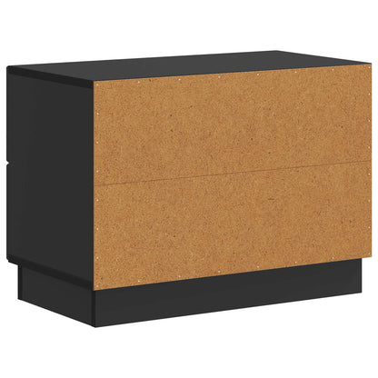 vidaXL Bedside Cabinet Black 62 x 34.5 x 44.5 cm Engineered Wood