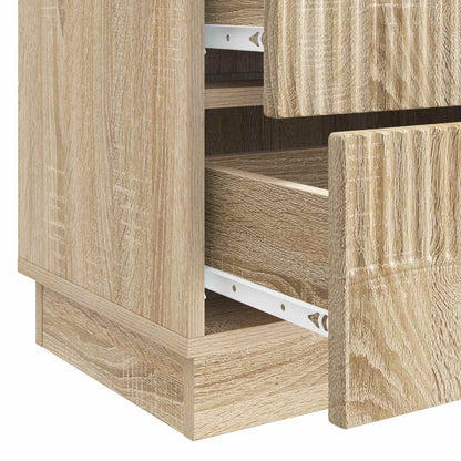 vidaXL Bedside Cabinet Sonoma Oak 62 x 34.5 x 44.5 cm Engineered Wood
