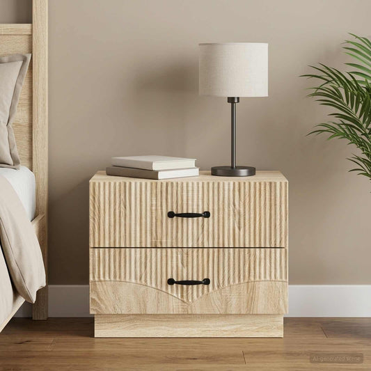 vidaXL Bedside Cabinet Sonoma Oak 62 x 34.5 x 44.5 cm Engineered Wood