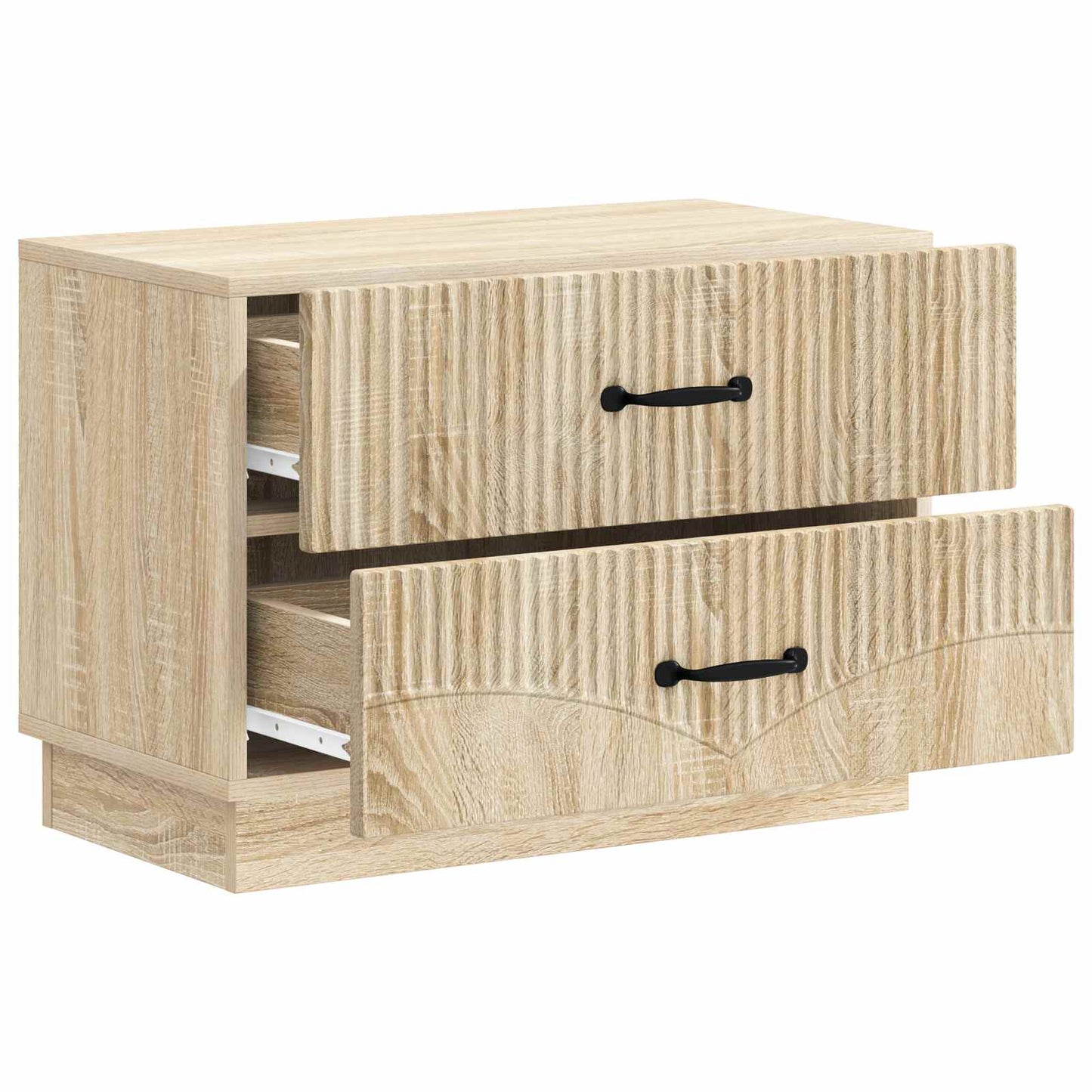 vidaXL Bedside Cabinet Sonoma Oak 62 x 34.5 x 44.5 cm Engineered Wood