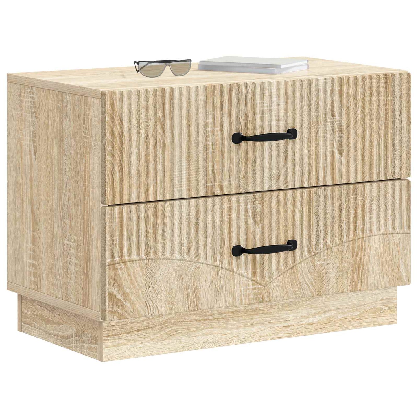 vidaXL Bedside Cabinet Sonoma Oak 62 x 34.5 x 44.5 cm Engineered Wood