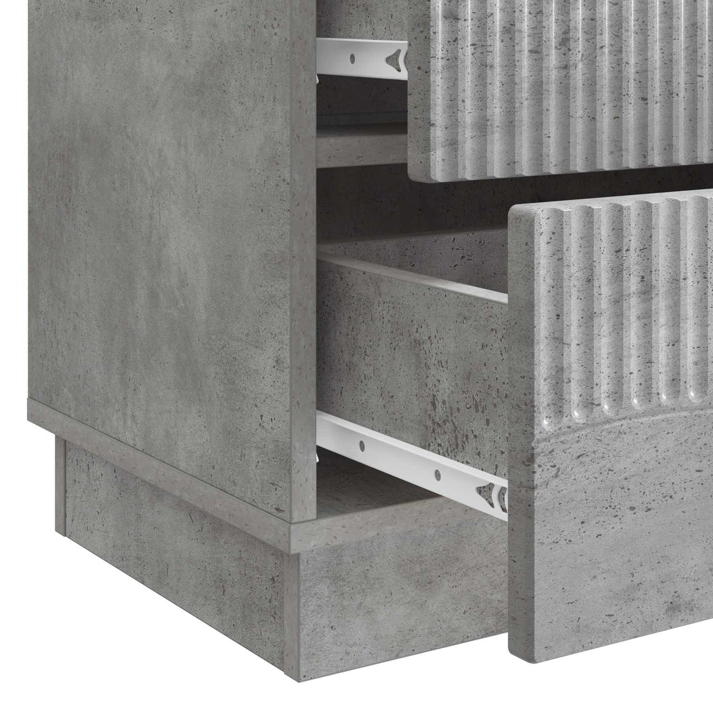 vidaXL Bedside Cabinet with Drawer Concrete Grey 62 x 34.5 x 44.5 cm