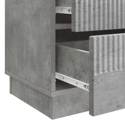vidaXL Bedside Cabinet with Drawer Concrete Grey 62 x 34.5 x 44.5 cm