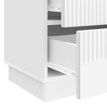 vidaXL Bedside Cabinet High Gloss White 62 x 34.5 x 44.5 cm