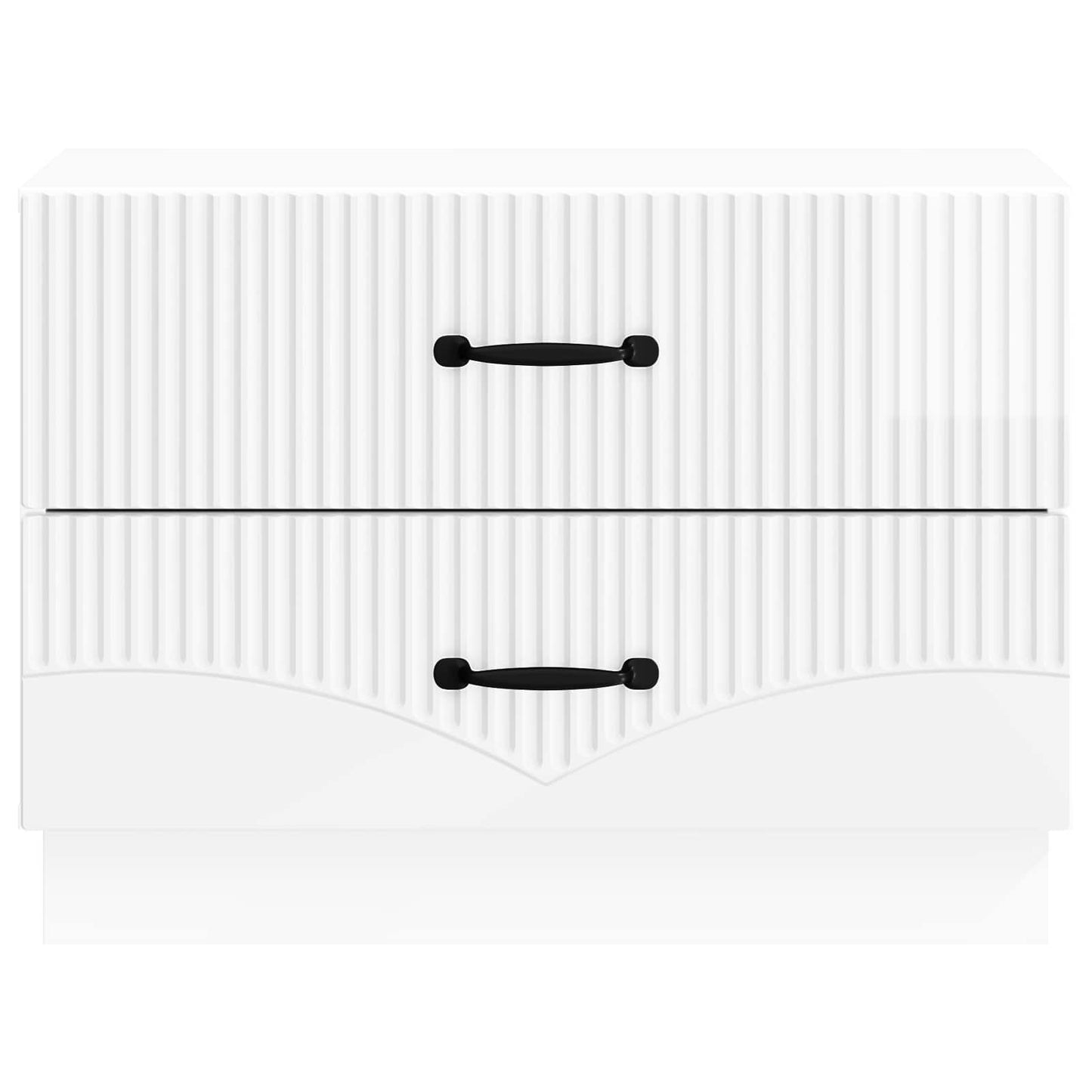 vidaXL Bedside Cabinet High Gloss White 62 x 34.5 x 44.5 cm