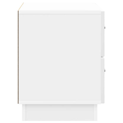 vidaXL Bedside Cabinet High Gloss White 62 x 34.5 x 44.5 cm